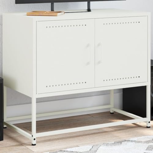 Entertainment Centers & TV Stands-TV Cabinet White 68.5x39x60.5 cm Steel von LLEZKBR