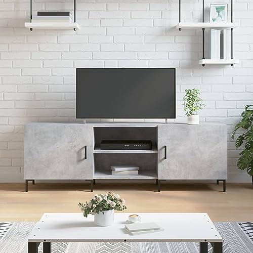 Entertainment Centers & TV Stands-TV-Schrank Betongrau 150x30x50 cm Holzwerkstoff von LLEZKBR