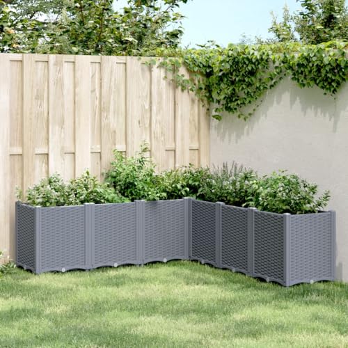 LLEZKBR Furniture Select-Garden Pflanzgefäß blau grau 160x160x53cm PP von LLEZKBR