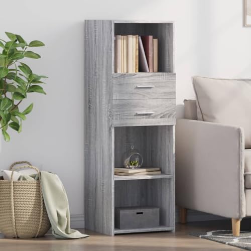 Schränke & Aufbewahrung-Buffets & Sideboards-Highboard Grau Sonoma 40x42,5x124cm Holzwerkstoff von LLEZKBR