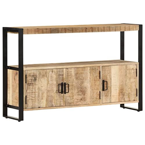 Schränke & Aufbewahrung-Buffets & Sideboards-Seitenschrank 120x30x75 cm massives Mangoholz von LLEZKBR