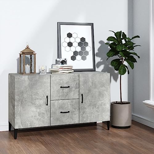 Schränke & Aufbewahrung-Buffets & Sideboards-Sideboard Betongrau 100x36x60cm Holzwerkstoff von LLEZKBR