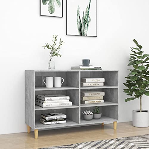 Schränke & Aufbewahrung-Buffets & Sideboards-Sideboard Betongrau 103,5x35x70 cm Holzwerkstoff von LLEZKBR