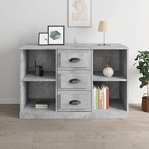 Schränke & Aufbewahrung-Buffets & Sideboards-Sideboard Betongrau 104,5 x 35,5 x 67,5 cm Holzwerkstoff von LLEZKBR