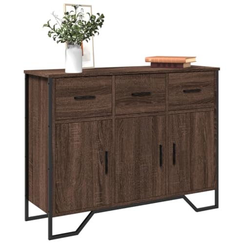 Schränke & Aufbewahrung-Buffets & Sideboards Sideboard Braun Eiche 97x32,5x74,5cm Holzwerkstoff von LLEZKBR