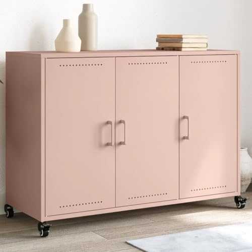 Schränke & Aufbewahrung-Buffets & Sideboards-Sideboard Pink 100,5 x 39 x 72 cm kaltgewalzter Stahl von LLEZKBR