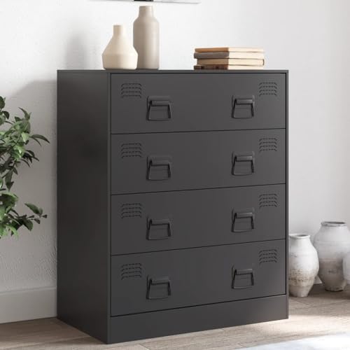 Schränke & Aufbewahrung-Buffets & Sideboards Sideboard Schwarz 67x39x83cm Stahl von LLEZKBR