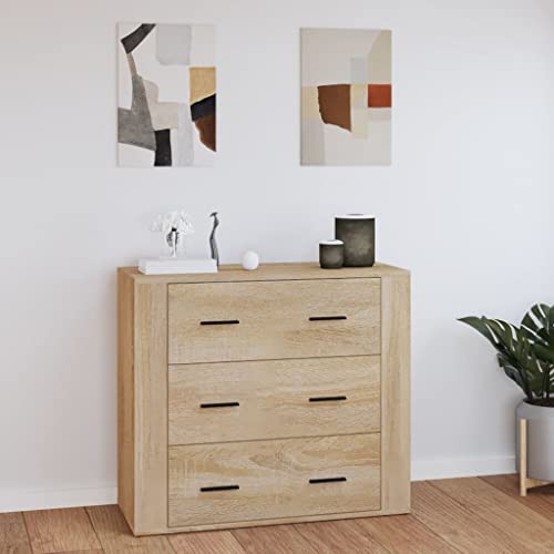 Schränke & Aufbewahrung-Buffets & Sideboards Sideboard Sonoma Eiche 80x33x70 cm Holzwerkstoff von LLEZKBR