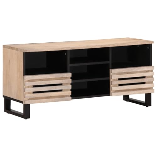 Schränke & Aufbewahrung-Media Aufbewahrungsschränke & Racks-TV-Schrank 100x34x46 cm Massivholz Mango von LLEZKBR