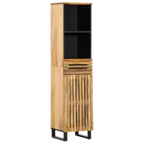 Schränke & Aufbewahrungsschränke & Schließfächer Sideboard 38x34x160 cm Massivholz Mango grob von LLEZKBR