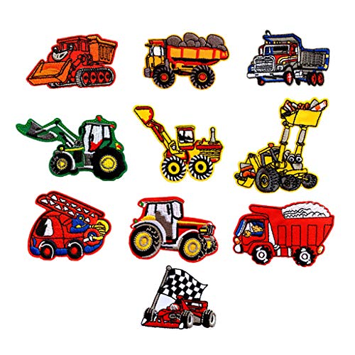 10 x Stickerei-Aufnäher für Fahrzeuge, Bagger, Stickerei 10 x Stickerei-Aufnäher für Fahrzeuge, Bagger, Stickerei von LLHCF