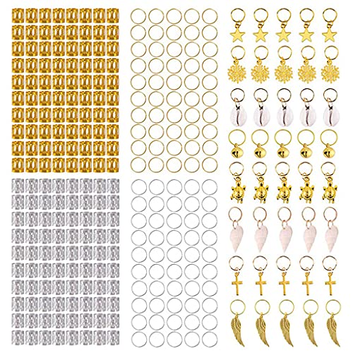 LLHCF 305 Stück Haarschmuck-Ringe, Legierung, Haarschmuck, Metall-Dekorationen, Anhänger, Haarmanschette für Passion Twist Haar LLHCF 305 Stück Haarschmuck-Ringe, Legierung, Haarschmuck, Metall-Dekorationen, Anhänger, Haarmanschette für Passion Twist Haar von LLHCF