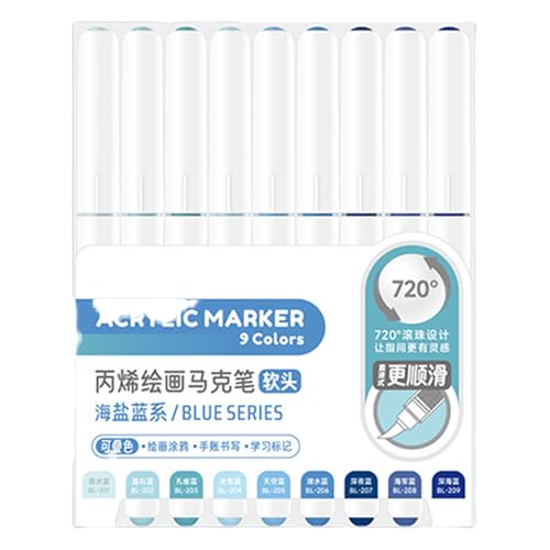 9 Farb Acrylfarben Penstruste Marker Flüssiger Acrylfarbenmarker Zum Zeichnen Von Scrapbooking Karten Für Journaling 9 Farb Acrylfarben Penstruste Marker Flüssiger Acrylfarbenmarker Zum Zeichnen Von Scrapbooking Karten Für Journaling von LLINthy