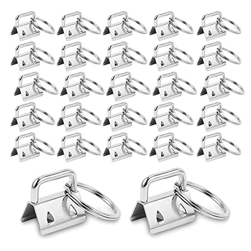 Schlüsselband für Schlüssel-Hardware, 2,5 cm, für Schlüsselanhänger und Handgelenkklemme, Bastelbedarf, 50 Stück Schlüsselband für Schlüssel-Hardware, 2,5 cm, für Schlüsselanhänger und Handgelenkklemme, Bastelbedarf, 50 Stück von LLINthy
