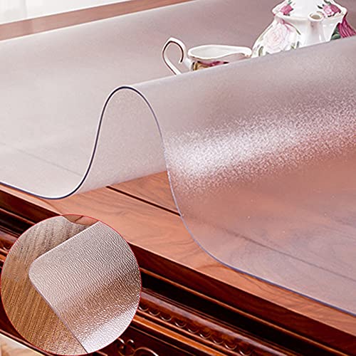 LLPEIJIE026 Transparent Matt PVC Tischdecke,Tischfolie Schutzfolie,Tischschutzfolie,Durchsichtig Schutztischdecke,Tischschutz,für Küchentische,Esstische,Tischdecken,Schreibtische (70x140cm(28x55in)) von LLPEIJIE026