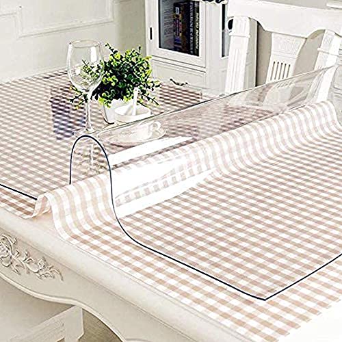 Tischdecke Transparent,Tischfolie Folie,3mm Dickes,Umweltfreundlich PVC,Tischschutz,Wasserdicht,ölbeständig,Rutschfest,Kratzfest,Geeignet für KüChe Couchtisch Und Garten (70x110cm(28x43in)) von LLPEIJIE026