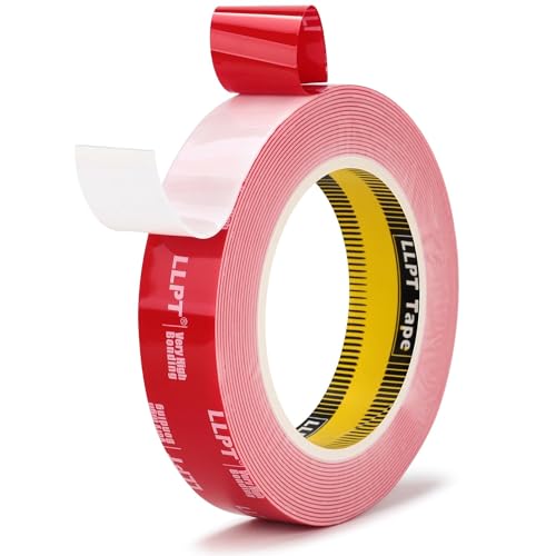 LLPT Doppelseitiges Klebeband Montageband | 25MM*5.5M | Wasserdicht Doppelseitiges Klebeband | Fotorahmen Aufhängebänder für Poster Auto Heimdekoration Nagelboxen(G495025mm) von LLPT