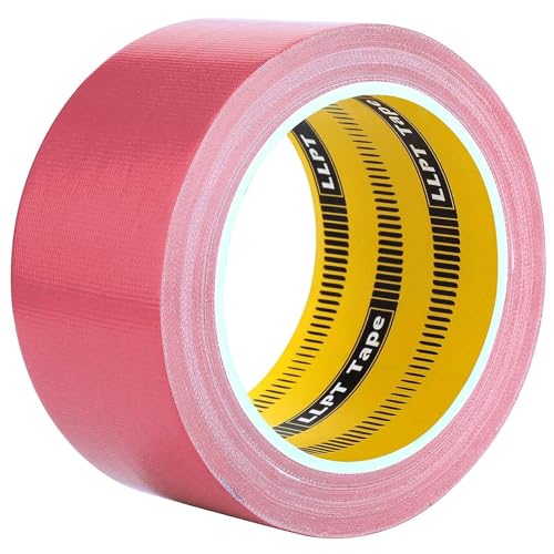 LLPT Klebeband Panzertape Gewebeklebeband | Farbiges Klebeband Geeignet für DIY Handwerk Dekoration für den Innen- und Außenbereich | 1 Rollen 50MM x 14M | Rosa (DT501PK) von LLPT