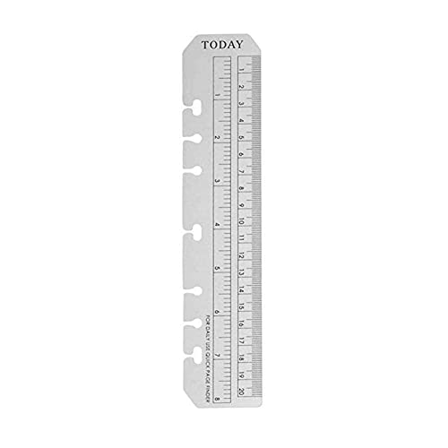 1 x NotIndex-Seite aus PVC für lose Blätter, Trennseite, A5, 6 Löcher, Lineal, Multifunktions-Lesezeichen von LLSUZY