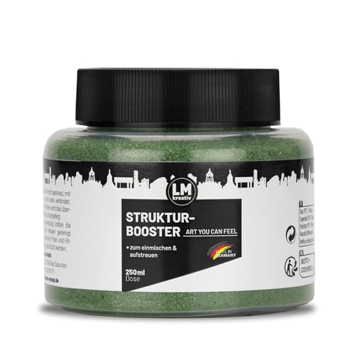 LM Strukturbooster 300g - Grasgrün - Ermöglicht in LM Strukturpaste fein & Smooth bis zu 2 cm und höhere Strukturen. Perfekt für greifbare 3D Textureffekte. Optimal bis Mischverhältnis von 1:1 von LM-Kreativ