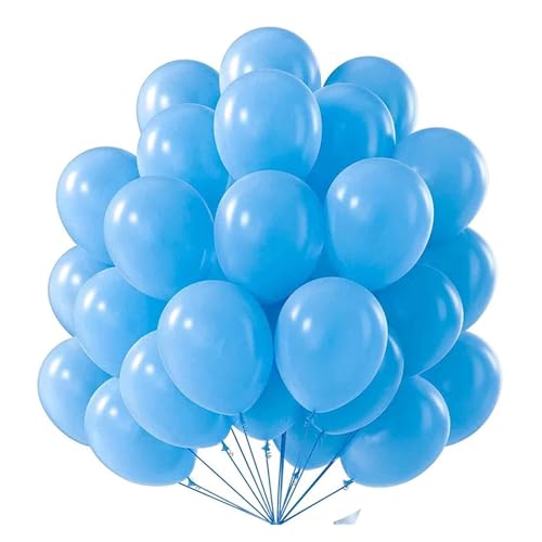 10/15/20/30 Stück Latex-Ballons, 25,4 cm, matt, Helium-Ballons für Geburtstagsparty, Hochzeit, Bogen-Hintergrunddekoration (25,4 cm, Hellblau, 10 Stück) von LMDO