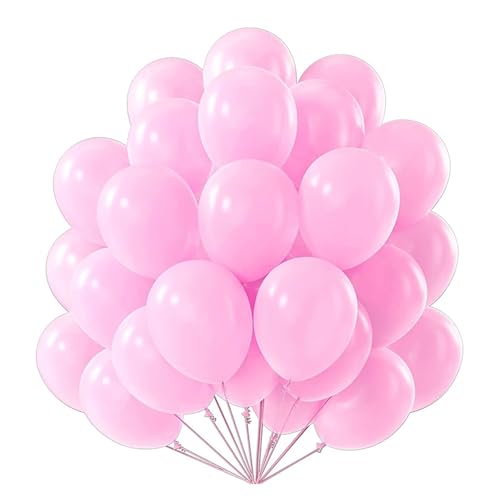 10/15/20/30 Stück Latex-Ballons, 25,4 cm, matt, Helium-Ballons für Geburtstagsparty, Hochzeit, Bogen-Hintergrunddekoration (25,4 cm, Rosa, 10 Stück) von LMDO