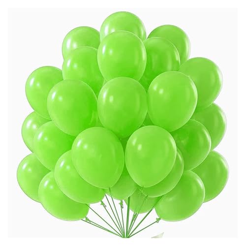 10/15/20/30 Stück Latex-Ballons, 25,4 cm, matt, Helium-Ballons für Geburtstagsparty, Hochzeit, Bogen-Hintergrunddekoration (25,4 cm, hellgrün, 10 Stück) von LMDO