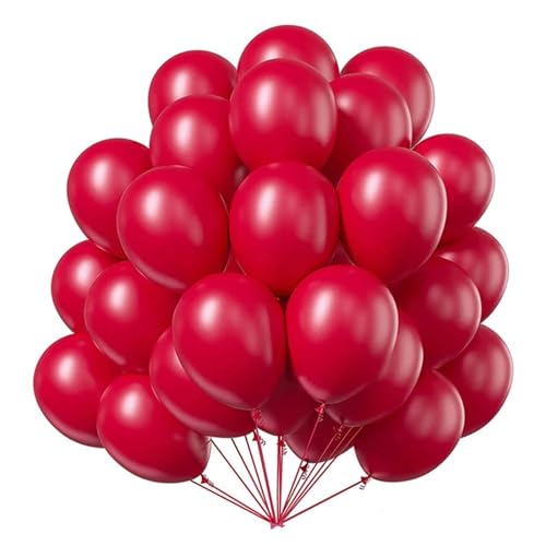 10/15/20/30 Stück Latex-Ballons, 25,4 cm, matt, Helium-Ballons für Geburtstagsparty, Hochzeit, Bogen-Hintergrunddekoration (25,4 cm, rot, 15 Stück) von LMDO