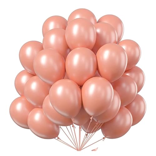 10/15/20/30 Stück Latex-Ballons, 25,4 cm, matt, Heliumballons für Geburtstagsparty, Hochzeit, Bogen-Hintergrunddekoration (25,4 cm, Roségold, 10 Stück) von LMDO