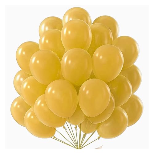 10/15/20/30 Stück Latex-Ballons, 25,4 cm, matt, Heliumballons für Geburtstagsparty, Hochzeit, Bogen-Hintergrunddekoration (25,4 cm, goldfarben, 10 Stück) von LMDO