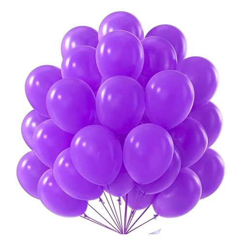 10/15/20/30 Stück Latex-Ballons 25,4 cm / 30,5 cm matte Heliumballons für Geburtstagsparty, Hochzeit, Bogen-Hintergrunddekoration (30 Stück, lila) von LMDO