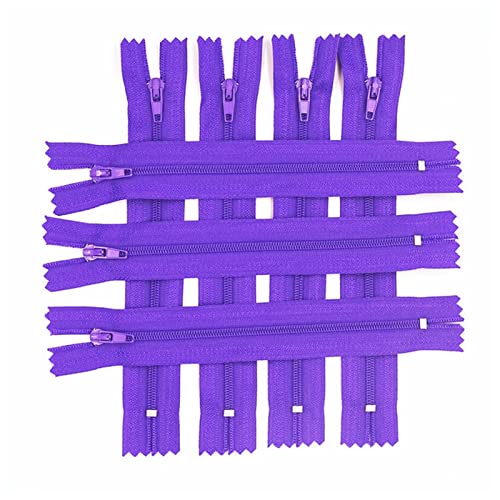 LNEMYQRS Reißverschluss 20 stücke (3-10 cm) 7,5-2 5 cm Geschlossener Nylon-Spulen-Reißverschluss for Kleidung geeignet Zipper(Deep Purple,12.5cm) von LNEMYQRS