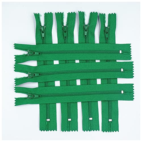 LNEMYQRS Reißverschluss 20 stücke (3-10 cm) 7,5-2 5 cm Geschlossener Nylon-Spulen-Reißverschluss for Kleidung geeignet Zipper(Grass Green,12.5cm) von LNEMYQRS