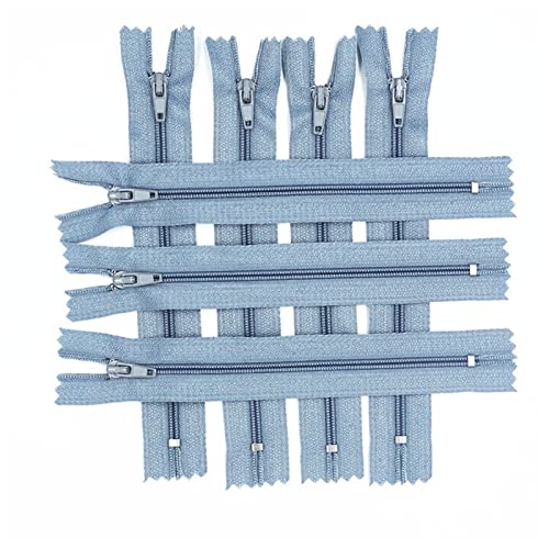 LNEMYQRS Reißverschluss 20 stücke (3-10 cm) 7,5-2 5 cm Geschlossener Nylon-Spulen-Reißverschluss for Kleidung geeignet Zipper(Gray,20cm) von LNEMYQRS