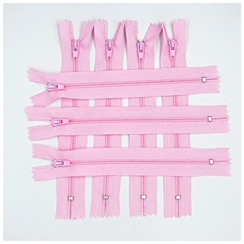 LNEMYQRS Reißverschluss 20 stücke (3-10 cm) 7,5-2 5 cm Geschlossener Nylon-Spulen-Reißverschluss for Kleidung geeignet Zipper(Pink,7.5cm) von LNEMYQRS