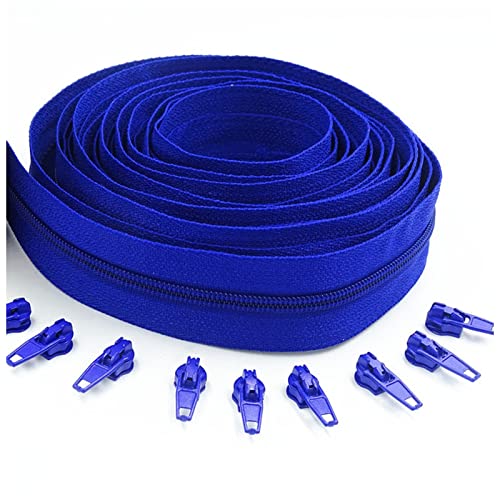 LNEMYQRS Reißverschluss 5 Meter Langer Reißverschluss 10 Auto-Verriegelungsschieber 5# Nylon-Reißverschluss for Kleidung Handtaschen verwendet Zipper(Dark Blue 223) von LNEMYQRS