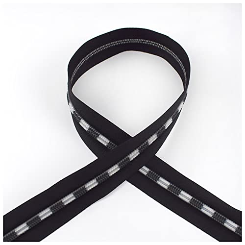 Reißverschluss 4/8 Meter farbiger Zahn-Nylon-Reißverschluss schwarze Kunststoff-Spulen-Reißverschlüsse ZIP zum Nähen DIY. Kleidungsstücke Geldbörse Zubehör Schneiderwerkzeuge Zipper(ZA193-blackwhite,4 von LNEMYQRS