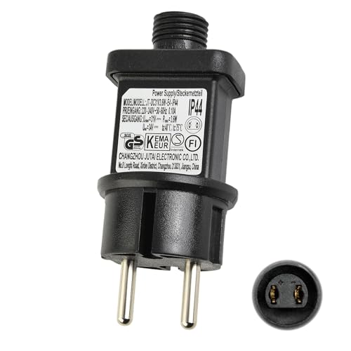 31V Lichterkette Netzteil Adapter, LED Netzteil, 31V 6W Stecker für Lichterkette mit Speicherfunktion, LED Niederspannungs Transformator,IP44 GS Stecker für Weihnachtsbeleuchtung, Lichterkette von LNGJIN