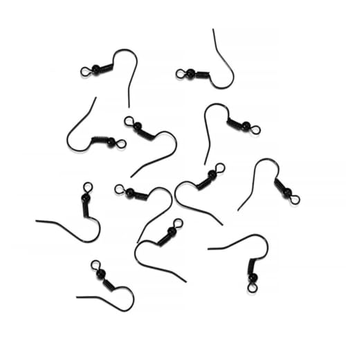 100/300 Stück/Los Hypoallergenes Ohrringhaken-Set, gemischte Farben, Ohrhaken, Angelhaken, offene Biegeringe, Ohrstöpsel für die DIY-Schmuckherstellung, Schwarz, 100 Stück 100/300 Stück/Los Hypoallergenes Ohrringhaken-Set, gemischte Farben, Ohrhaken, Angelhaken, offene Biegeringe, Ohrstöpsel für die DIY-Schmuckherstellung, Schwarz, 100 Stück von LNHBZ