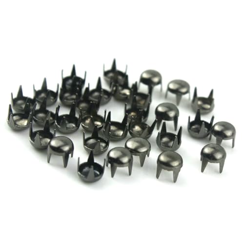 100 Sets 2–6 mm Metall-Rundkappen-Krallennieten Nieten für Lederhandwerk, Taschen, Gürtel, Kleidungsstücke, Schuhe, Kragen, Dekorationszubehör, 13 Größen, Gun Black, 3,5 mm 100 Sets 2–6 mm Metall-Rundkappen-Krallennieten Nieten für Lederhandwerk, Taschen, Gürtel, Kleidungsstücke, Schuhe, Kragen, Dekorationszubehör, 13 Größen, Gun Black, 3,5 mm von LNHBZ