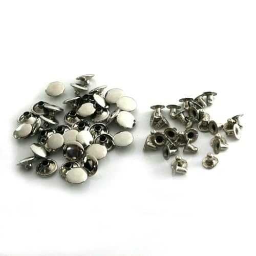 100 Sets 3,0 mm ~ 10 mm Metallnieten mit Einzelkappe, runde Nieten für Lederhandwerk, Taschen, Gürtel, Kleidungsstücke, Hüte, Schuhe, Haustierhalsbänder, Dekor, Silber, 9 mm 100 Sets 3,0 mm ~ 10 mm Metallnieten mit Einzelkappe, runde Nieten für Lederhandwerk, Taschen, Gürtel, Kleidungsstücke, Hüte, Schuhe, Haustierhalsbänder, Dekor, Silber, 9 mm von LNHBZ
