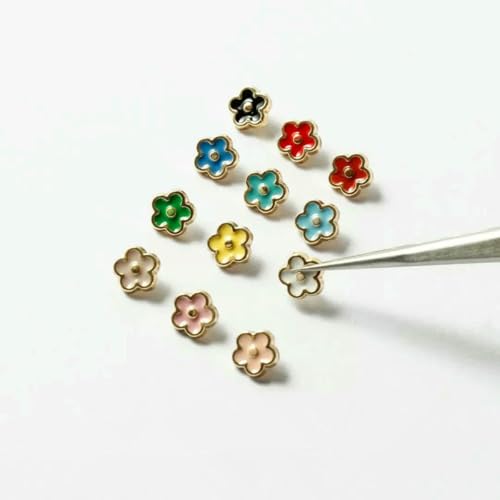 30 Stück 6 mm Mini-Metallknöpfe mit Blumenmotiv für handgefertigte Puppenkleidung 30 Stück 6 mm Mini-Metallknöpfe mit Blumenmotiv für handgefertigte Puppenkleidung von LNHBZ