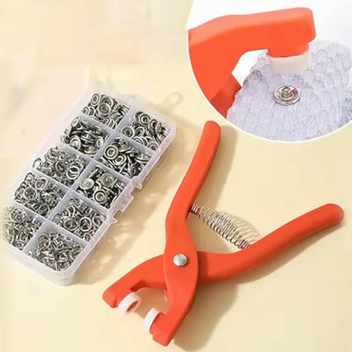50/100 Sets Zangenwerkzeug Schnallenknöpfe Metallzange Druckknopf Fünf-Krallen-Set Ösen-Werkzeugsatz Ösensatz zum Nähen von Stoffen-50er-Set Knopfzange 50/100 Sets Zangenwerkzeug Schnallenknöpfe Metallzange Druckknopf Fünf-Krallen-Set Ösen-Werkzeugsatz Ösensatz zum Nähen von Stoffen-50er-Set Knopfzange von LNHBZ
