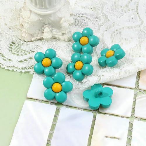 50 Stück Knöpfe Blumen-Handnähknöpfe Bastelknöpfe Kinderknöpfe für DIY-Kinderkleidung 15/18 mm-Pfauengrün-18 mm 50 Stück 50 Stück Knöpfe Blumen-Handnähknöpfe Bastelknöpfe Kinderknöpfe für DIY-Kinderkleidung 15/18 mm-Pfauengrün-18 mm 50 Stück von LNHBZ