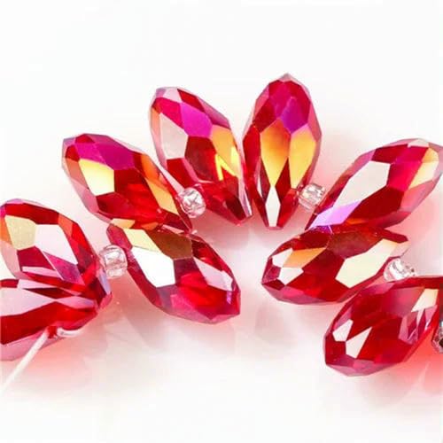 Österreichische mehrfarbige Glasperlen in Tropfenform zur Schmuckherstellung, Halskette, DIY-Zubehör, facettierte Kristall-Briolette-Perlen, Großhandel, Z017AB, 6 x 12 mm, 50 Stück Österreichische mehrfarbige Glasperlen in Tropfenform zur Schmuckherstellung, Halskette, DIY-Zubehör, facettierte Kristall-Briolette-Perlen, Großhandel, Z017AB, 6 x 12 mm, 50 Stück von LNHBZ