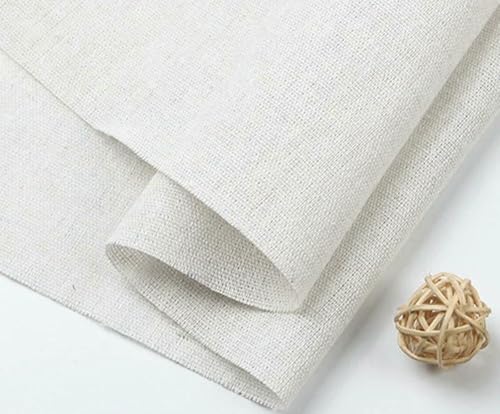 LNKUGN Baumwoll-Leinen-Stoff Greige für Stickerei Praxis Stoff Dekoration Tuch handgefertigt DIY Nähen 150x50cm/150x500cm LNKUGN Baumwoll-Leinen-Stoff Greige für Stickerei Praxis Stoff Dekoration Tuch handgefertigt DIY Nähen 150x50cm/150x500cm von LNKUGN