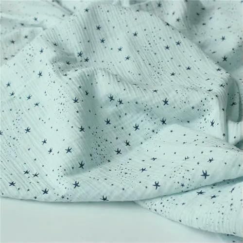 LNKUGN Weicher, dünner Baumwollstoff mit Doppelkrepp und Sternstruktur, zum Herstellen von Hemden, Kleidern, Unterwäsche und Stoffen, 160 g/m², 135 cm x 50 cm LNKUGN Weicher, dünner Baumwollstoff mit Doppelkrepp und Sternstruktur, zum Herstellen von Hemden, Kleidern, Unterwäsche und Stoffen, 160 g/m², 135 cm x 50 cm von LNKUGN