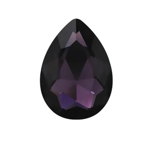 Crystal Kunststoffperlen Wassertropfenförmiges Kristallglas for Aufnähen von Strasssteinen, DIY-Kleidung, Schmuckherstellung, Zubehör(Dark Purple,10x14mm 50pcs) von LNNXSZ