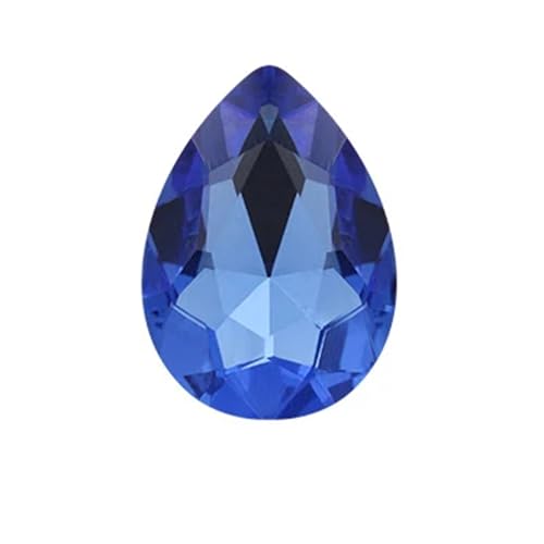 Crystal Kunststoffperlen Wassertropfenförmiges Kristallglas for Aufnähen von Strasssteinen, DIY-Kleidung, Schmuckherstellung, Zubehör(Light Blue,10x14mm 50pcs) von LNNXSZ