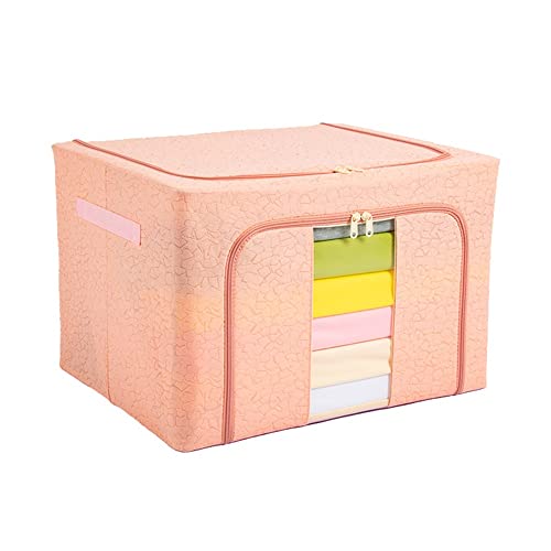 LNVBGHR Aufbewahrungsbox for Kleidung, faltbar, große Kapazität, Steppdecke, staubdicht, Sortierbox, Unterbett-Aufbewahrungsbox, Kleiderschrank/Schrank-Aufbewahrung(Pink) von LNVBGHR